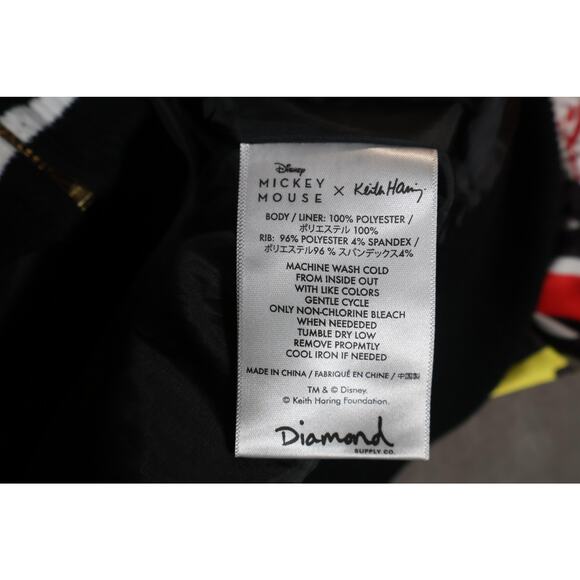 Disney Keith Haring Mickey Mouse Jacket Mens XL Bomber Diamond Supply Co Collabo - Picture 8 of 9